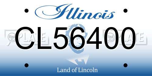CL56400 Illinois License Plate