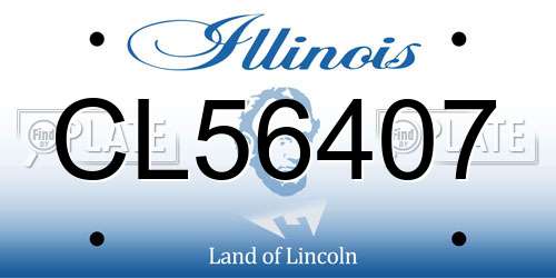 CL56407 Illinois License Plate