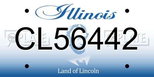 CL56442 Illinois License Plate