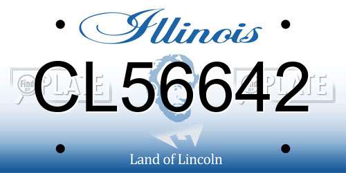 CL56642 Illinois License Plate