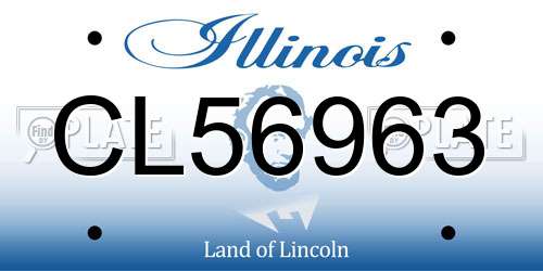 CL56963 Illinois License Plate
