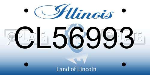 CL56993 Illinois License Plate