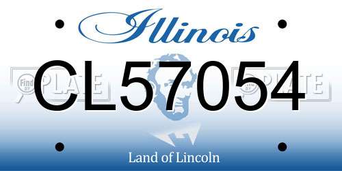 CL57054 Illinois License Plate