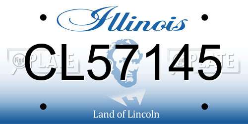 CL57145 Illinois License Plate
