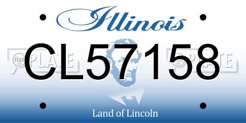 CL57158 Illinois License Plate