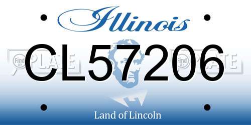 CL57206 Illinois License Plate