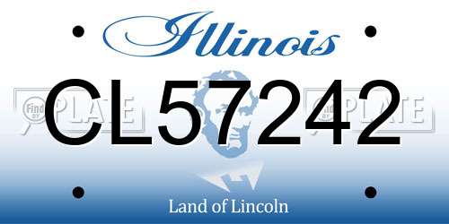 CL57242 Illinois License Plate