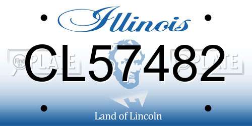 CL57482 Illinois License Plate