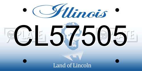 CL57505 Illinois License Plate