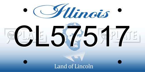 CL57517 Illinois License Plate