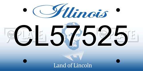 CL57525 Illinois License Plate