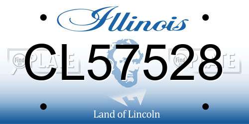 CL57528 Illinois License Plate