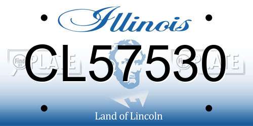 CL57530 Illinois License Plate