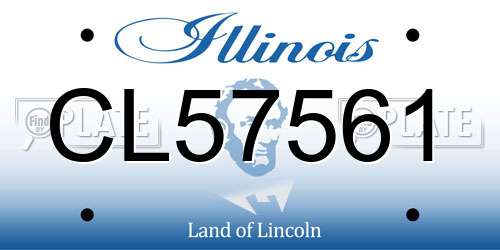 CL57561 Illinois License Plate