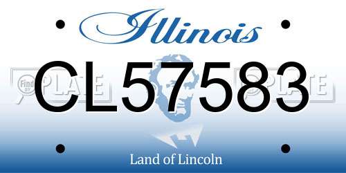 CL57583 Illinois License Plate
