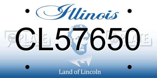 CL57650 Illinois License Plate