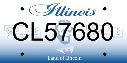 CL57680 Illinois License Plate