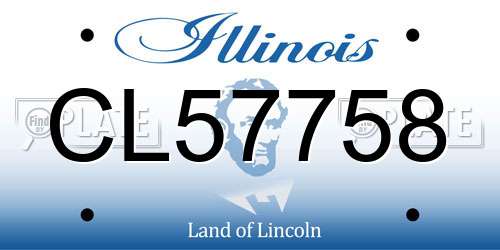 CL57758 Illinois License Plate