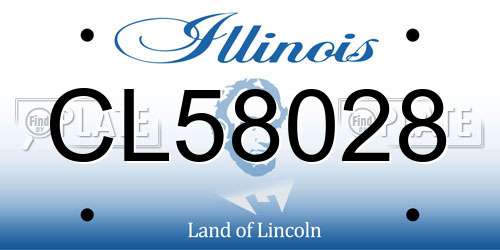 CL58028 Illinois License Plate