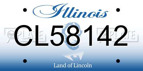 CL58142 Illinois License Plate