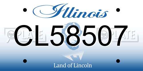 CL58507 Illinois License Plate