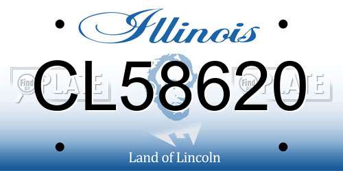 CL58620 Illinois License Plate