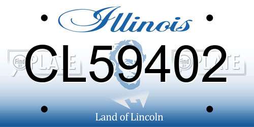 CL59402 Illinois License Plate