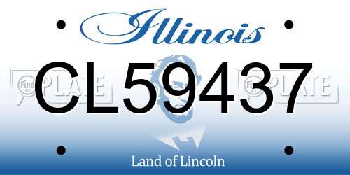 CL59437 Illinois License Plate