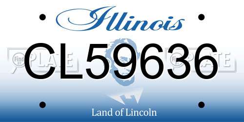 CL59636 Illinois License Plate