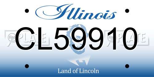 CL59910 Illinois License Plate