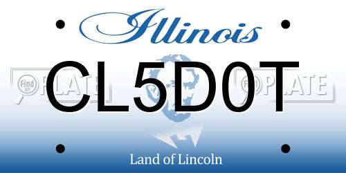 CL5D0T Illinois License Plate