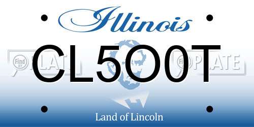 CL5O0T Illinois License Plate