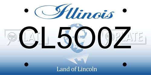 CL5O0Z Illinois License Plate