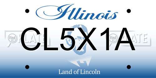 CL5X1A Illinois License Plate