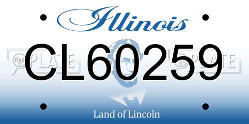CL60259 Illinois License Plate