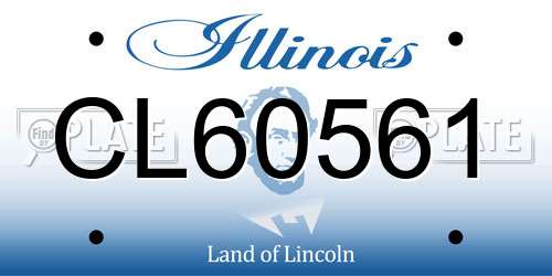 CL60561 Illinois License Plate