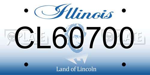 CL60700 Illinois License Plate