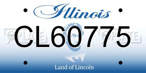 CL60775 Illinois License Plate