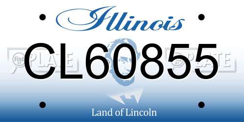 CL60855 Illinois License Plate