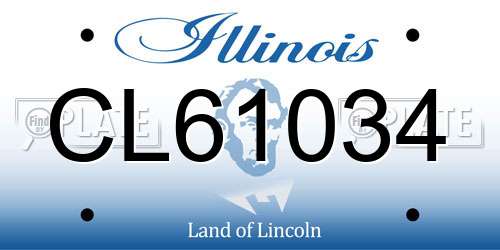 CL61034 Illinois License Plate