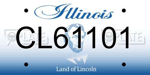 CL61101 Illinois License Plate