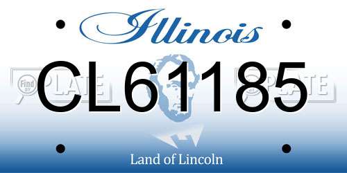 CL61185 Illinois License Plate