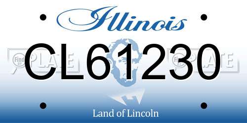 CL61230 Illinois License Plate