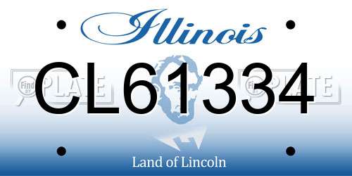 CL61334 Illinois License Plate
