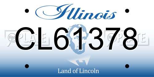 CL61378 Illinois License Plate