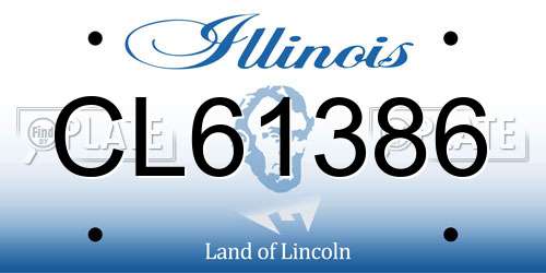 CL61386 Illinois License Plate
