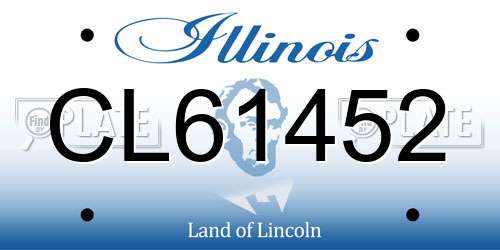 CL61452 Illinois License Plate