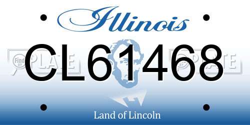 CL61468 Illinois License Plate