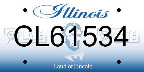 CL61534 Illinois License Plate