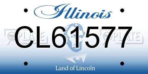 CL61577 Illinois License Plate